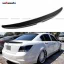 Rear Spoiler Compatible with 2008-2012 Honda Accord, Duckbill Spoiler Fits for 2008 2009 2010 2011 2012 Sedan 4 Door, Exterior High Kick Trunk Tail Deck Lid Wing Lip (Glossy Black)