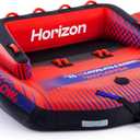 PEAKFLOW Towable Tube,Boat Tube,1-3 Rider Models,Tubes for Boating,PVC Liner and Full Nylon Cover,Stable for Kids & Adults,Lake & Ocean Fun, 3 Rider Horizon