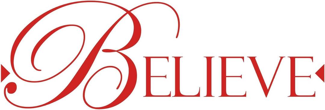 Family Believe Beautiful Quote Wall Decal Decoration Christmas Holidays Dcor Christmas Quotes Dcor Holiday Gift Lasts Years and Easily Removable - Size: 40 in(W) x 36 in(H)