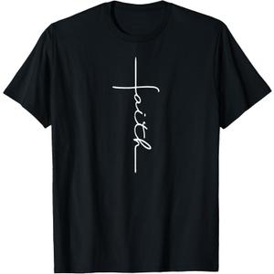 Faith Cross T-Shirt Christian T Shirt for Men Women Kids T-Shirt, Medium