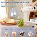 Travel Electric Kettle Portable Mini Kettle,Small Hot Water Boiler with 4 Temperature Settings,304 Stainless Steel,Fast Boiling Water with Auto Shut-Off and Boil Dry Protection,400ml (Beige, 400ML)