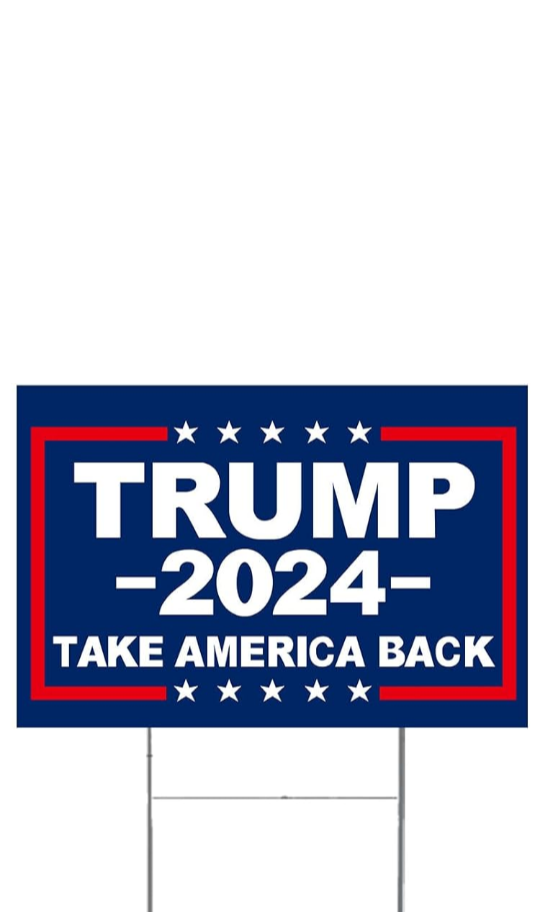 WENWELL Large Trump 2024 Yard Signs 18x24 Inchs with H-Stakes – Double-Sided,Waterproof,UV Resistant,Blue,Outdoor Lawn Decoration(Pack Of 2)