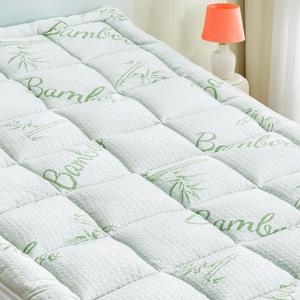 Twin Mattress Pad Cover, Viscose Made from Bamboo Pillow Top Cooling Mattress Topper for Twin Size Bed, 6-21 inches Deep Pocket, 39x75 inches