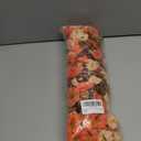 Ivydale Artificial Faux Mums Fall Flowers for Outdoor Outside Decoration, 2 PCS Fake Hanging Flowers Silk Morning Glory Plants with Eucalyptus for Home Garden Decor (Fall Orange+Light Orange)