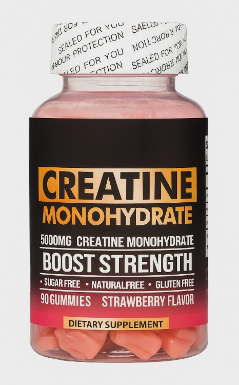Creatine Monohydrate Gummies for Men & Women 90pcs. Best By 03/2027
