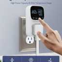 Digital Temperature Controller, Heating & Cooling Thermostat Plug Outlet, 40F~210F, 15A 1800W, LCD Display, Temperature Controlled Outlet for Home, Greenhouse, Chicken Coop, Reptile