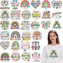 Spanish Teachers' Day Iron on Transfers - 30Pcs Falueqg Dtf Transfers Ready to Press, Espaol Maestra Iron on Decals Patches, Heat Sublimation Stickers for DIY Spanish Bilingual Teacher Gifts Tshirts