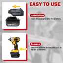 for Makita 18V Battery Adapter, Adaptor Convert for Makita 18V LXT Battery to for Dewalt 20V Power Tools (Bare Converter)