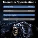 Alternator Replace 56029803AA Compatible with Jeep Wrangler 2018-2023 3.6L, for Jeep Gladiator 2020-2023 3.6L,12V 240A 6-Groove Clutch Pulley Clockwise