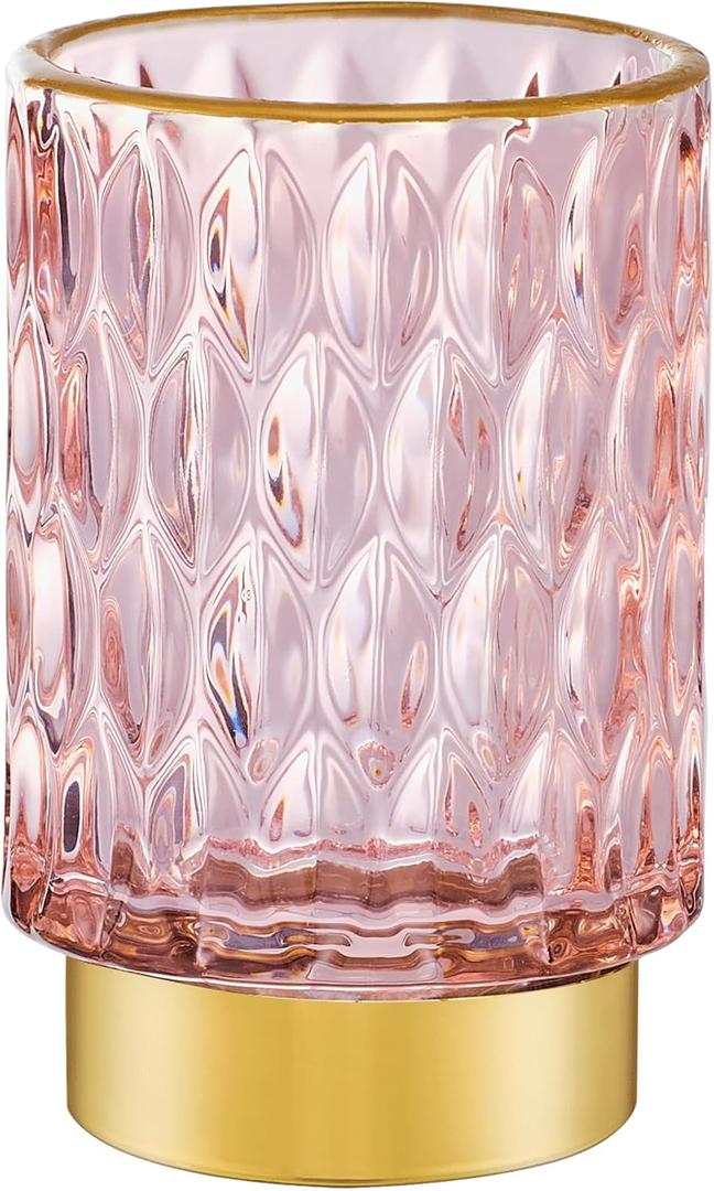 LEICURACE Makeup Brush Holder Organizer, Toothbrush Holders, Desk Pen Pencil Holder, Multifunctional Vintage Glass Brush Cup（A39-10-US）