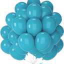 PartyWoo Dark Teal Balloons 50pcs 12 Inch Turquoise Aqua Blue Teal Balloons for Graduation Wedding Baby Shower Bridal Shower Gender Reveal Engagement Birthday Pool Party Decorations Blue-Y17