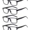 4 Pack Reading Glasses Men Women Spring Hinges Comfortable Glasses for Reading