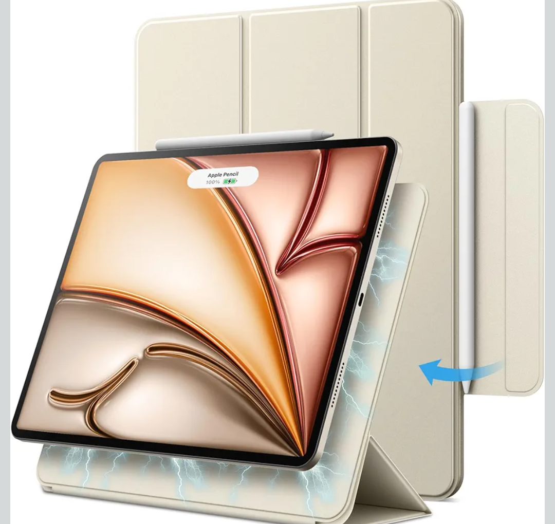 JETech Magnetic Case for iPad Air 11-Inch M3/M2 (2025/2024), iPad Air 5/4 (2022/2020 5th/4th 10.9-Inch), iPad Pro 11 (2018), Magnetic Attachment, Slim Tablet Cover (Starlight)