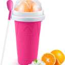 RELPOM Slushie Maker Cup, Magic Quick Frozen Smoothies Cups, Cooling Cup, Slushy Cups, Ice Cream Make, Cool Stuff Things Gadgets Funny Gifts for Kids (Pink) (Magenta)