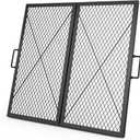 only fire Foldable X-Marks Fire Pit Cooking Grate, Outdoor Square Campfire Grill Grate with Handles, Portable Camping Cookware for Outside Party,30 inch