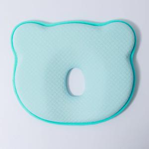 Memory Foam Donut Pillow, Cute Cartoon Bear Soft and Cozy Pillow, Breathable Bedding Set Blue with Case Prvents Fat Had and Head Shaping Pillows (Blue)
