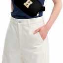 Father's Day Gift: Personalized Crossbody Bag - Initial White H, Black