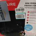 Frigidaire Mini Personal Fridge Cooler, Countertop, Holds Up to 10L/15 Cans, Brushed Black Stainless Rugged Design, Portable for Skincare, Makeup, Car, Office, Bedroom, Dorm Room, or Cabin