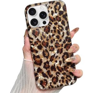 Jmltech for iPhone 12 Pro Max Case Cheetah Print Leopard Retro Women Silicone Soft Flexible Shockproof Protective Slim Thin Girly Phone Cases for iPhone 12 Pro Max Brown