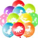 FEPITO 32 Pieces 12" Dinosaurs Balloons Dinosaur Latex Balloons for Dinosaur Party Decorations, 8 Colors