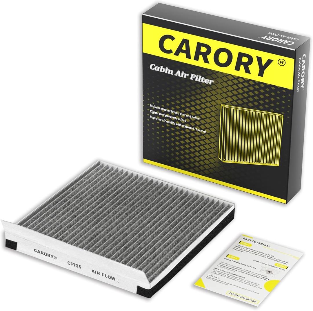 CARORY Cabin Air Filter w/Activated Carbon for Kia Telluride 2020-2023, Hyundai Santa Fe 2019-2020, Genesis GV70 2022-2025, GV80 2021-2025, G70 2019-2023, G80 2017-2025 and More