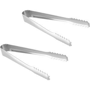 2 Pack Small Metal Tongs, Kitchen Tongs 6 Inch Stainless Steel Restaurant Grade Serving Tong for Buffet, Salad, Ice, Cooking Utensils, Appetizer