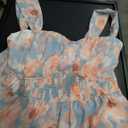 GRACE KARIN 2026 Women's Summer Floral Wedding Guest Dress,Beach Flowy A Line Maxi Off Shoulder Bridesmaid Dresses (Light Blue Pink) 2XL