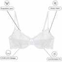 Avidlove Women's Lace Bra Sexy Balconette Bras Unlined Lingerie A-D, S-2XL (White, XL)