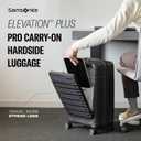 Samsonite Elevation Plus - Carry-On Hardside Luggage with QuickEntry Front Compartment - Scratch Resistant Polypropylene Shell, AirTag Holder, TSA Lock, Airline Approved - Triple Black