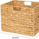 Storage BasketsWicker Baskets,Hyacinth Basket For Shelf,Folding 2 Packs Handmade Woven, Seagrass Baskets,Shelf Baskets For Storage Toys Books And Clothes and Other What You Want