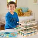 Melissa & Doug Multi-Fit Metal Wire Puzzle Rack 12 inches wide and 0.75 inches deep