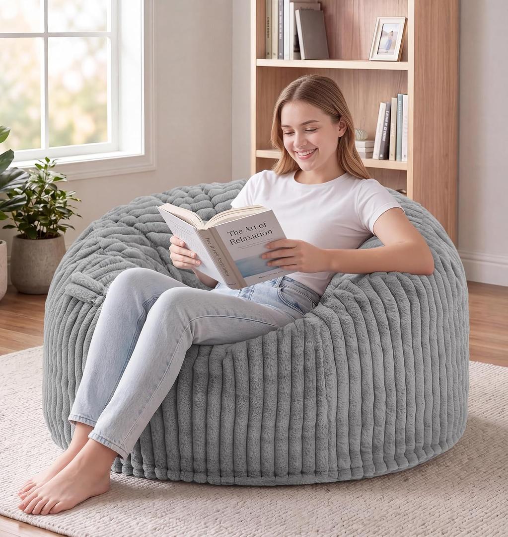 Bean Bag Chair 3FT Adult Giant Beanbag with Filling Memory Foam Living Room, Medium