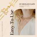 3 x Kcctoo Lucky Necklace Connectors for Multiple Necklace Layering Clasps 18K Gold and Silver Womens Jewelry Separators