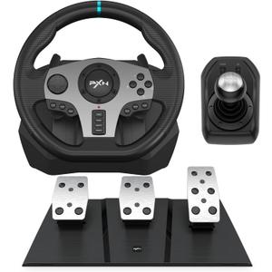 PXN Racing Wheel - Steering Wheel V9 Driving Wheel 270/ 900 Degree Vibration Gaming Steering Wheel with Shifter and Pedal for PS4, PC, PS3, Xbox Series X|S, Xbox One(V9)