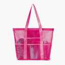 Mesh Beach Bag - Large Tote Bag for Family (Pink)