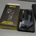 Cordless Electric Scissors, Fast Charging Rechargeable Cardboard Cutter with Replaceable Blades and Long-Lasting Battery, Effortless Cutting for Cloth, Fabric, Plastic & Leather (Gray-black)