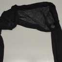 JAKAWIN Womens Mesh Bolero Shrug See Through Crop Tops Long Sleeve Black Sheer Blouse Top (Small)