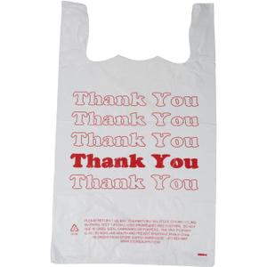SSWBasics Premium Thank You T-Shirt Bags - 500 - Pack, 18 x 8" x 30", .48mil HDPE Thickness - Ideal for Restaurants, Retail, Grocery, Takeout - Standard Supermarket Size - Strong and Durable (18"x8"x30") SSWBasics Premium Thank You T-Shirt Bags - 500 - Pack, 18 x 8" x 30", .48mil HDPE Thickness - Ideal for Restaurants, Retail, Grocery, Takeout - Standard Supermarket Size - Strong and Durable (18"x8"x30")