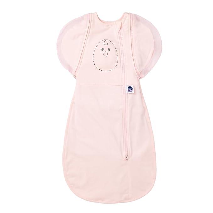 Nested Bean Air 6-in-1 Adaptable Baby Sleep Sack - Unweighted - Comfort & Safety for Natural Sleep, Preferred Arm Position Reduces Startle Reflex, Better for Baby, NB (7-13lbs) Soft Pink