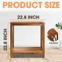 ENKEZI Narrow End Table with Shelf Slim Side Table, Nightstand for Small Spaces, Bedroom, Living Room, Balcony or Outdoor Use (Minimalist A)