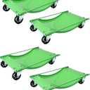 GarveeTech Car Dolly Set of 4, Heavy Duty 10,000 LBS Max Capacity Wheel Dolly, Antiskid Vehicle Dollies for Moving Car with 3.5 in Swivel Steel Wheels for Moving Cars, Trucks, Green