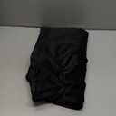 WOMACO Bed Headboard Slipcover Protector Stretch Solid Color Dustproof Cover for Bedroom Decor (Length (35" - 50"), Black-Plush)