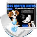 Dog Diaper Liners Booster Pads for Male and Female Dogs, 100ct, Super Absorbent Disposable Belly Band Liners for Male Dogs fit Most Types of Dog Diapers,Wraps (Regular)
