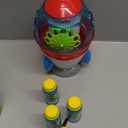 Rocket-Shaped Bubble Machine for Kids & Pets - Dual Powerful Bubble Outlets, Automatic 360 Rotation, Adjustable LED Lights & Music  Ideal for Indoor/Outdoor Birthday Parties