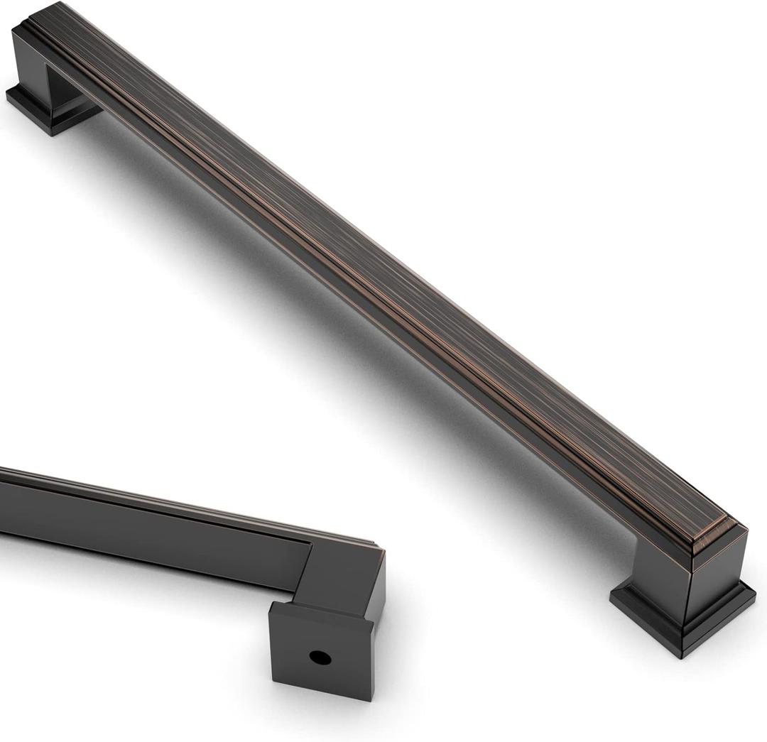 Asidrama 10 Pack 7.5 Inch(192mm) Oil Rubbed Bronze Kitchen Cabinet Handles Cabinet Pulls Kitchen Cabinet Hardware for Cupboard Drawer Pulls