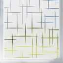 Finnez Frosted Window Film Non-Adhesive, Static Cling Privacy Film for Glass, No Glue Decorative Cling for Home Office Bathroom UV Protection Cross Pattern 35.4 X 78.7 Inches