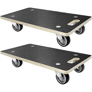 Furniture Dolly 4 Wheels, 22 x 11 inch, Furniture Movers, Two Packs of 1100 lb Load Capacity Heavy Duty Wood Dolly, Moving Dolly with Silent Wheels for Furniture, Piano, Couch, Refrigerator