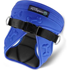 Comfort fit All Weather Step-in Dog Harness - Adjustable Small Dog Harness Medium Sized Dogs - Soft Padded Easy Walk Dog Vest Harnesses (XS (Chest 12"-14"), Blue)