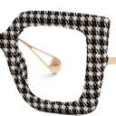 Zeelool Stylish Oversized Square Eyeglasses Frame with Non-prescription Clear Lens for Women Latanya ZJGA499974 (Zjga499974-01 Black-white)