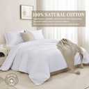 100-Percent Cotton Duvet Cover Set, Hidden Zipper Closure, Ultra Soft, Durable and Fade Resistant, Queen/Full, White (Comforter Not Included)
